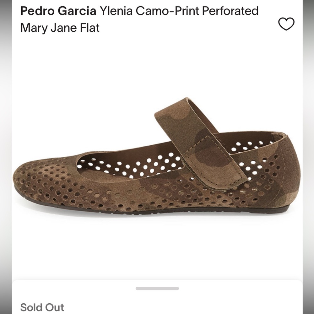 Pedro Garcia Ylenia Camo-Print Perforated Mary Jane Flat